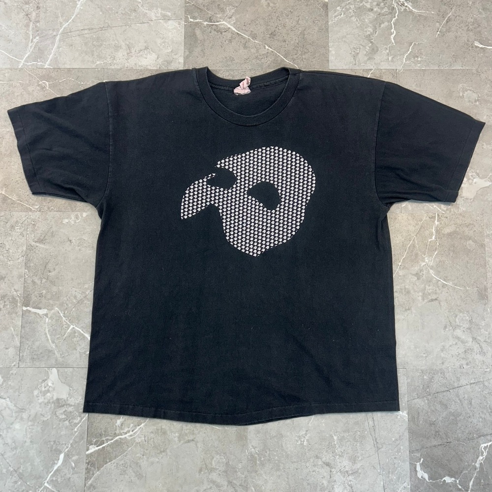 90s Vintage Phantom Of The Opera Graphic Tee Mens XL Short Sleeve Mask Shirt